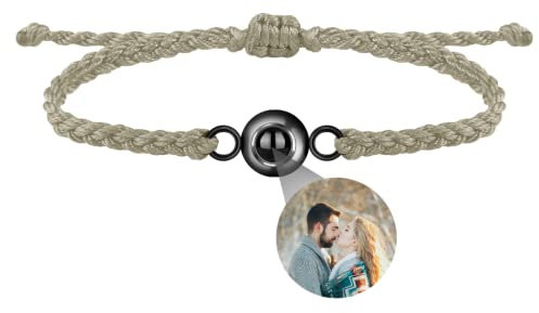Personalisierte Foto Armband Projektionsarmband mit Bild im Stein Ich Liebe Dich Armband 100 Sprachen für Herren Damen Cicret kugel Projektion Armband Weihnachten Freundschaft Denkmal Geschenk