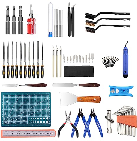3D Drucker Zubehör Kit, 3D Drucker Werkzeug Kit, Mintion 73 PCS 3D Drucker Zubehör mit Düsenreinigungsset, Entgrater Werkzeug, Entfernungswerkzeugen, Pinzetten, Zangen, für Adventurer5M, Kobra,Neptune