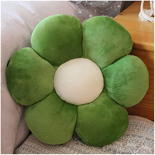 LANFIRE Kissen mit Blumen Bodenkissen Sitzkissen im Innenhof Dekokissen aus Plüsch Sitzkissen (30CM, Dunkelgrün)