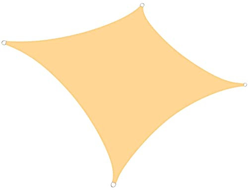 BAtlam Dreieckiges Sonnensegel, rechteckiges Sonnensegel, wasserabweisend, UV-Schutz, für den Außenbereich, Sommer, Coole Party, Strand, Parkplätze, Garten, Terrasse, Hof,A,3×3m