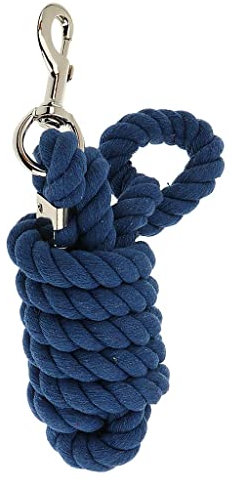 Colcolo Baumwolle Strick Führstrick mit Drehverschluss, 8 Farbauswahl;Führstrick für - Führleine in verschiedenen Tönen, Navy blau