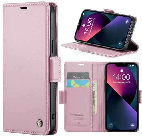 Phernykas Handyhülle für iPhone 13 Mini Klapphülle, Leder Wallet mit Standfunktion und Kartenfächern Cover iPhone 13 Mini 360 Grad hülle Stoßfeste Flip Case (Golden)
