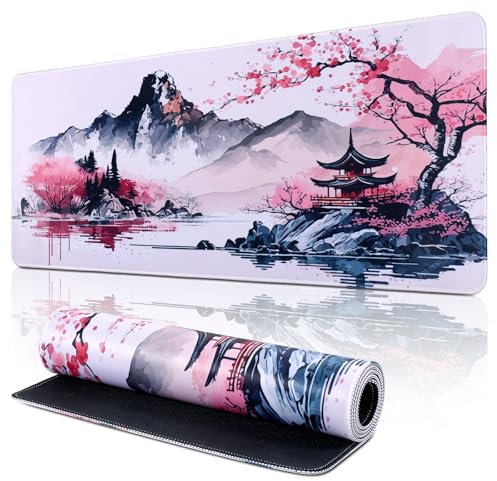 Yimomoyi Tapis de Souris de Jeu, 800 x 300mm XXL Tapis Souris Gaming Grand, Tapis Bureau Antidérapant Étanche, sous Main Souris à Bords Cousus pour Gamer, Ordinateur, PC
