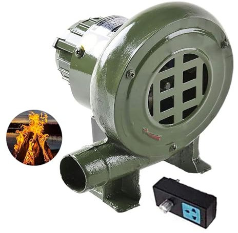 Turbina Soplador De Castillos Hinchables - Soplador De Aire Comercial Compacto Y Energéticamente Eficiente, para Soplador De Fragua De Herrero Eléctrico Pequeño De 220V, para Barbacoa O Carbón(60W)