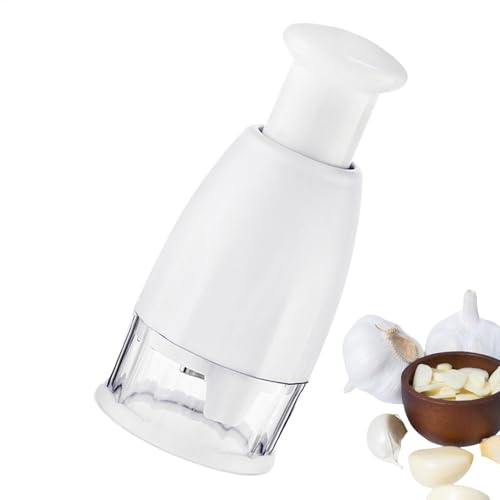 Picadora manual – Cortador de verduras Gourmet Deluxe, cortador de verduras compacto | Picadora prensada, corta cubos, cocina, picadora de disco gourmet para picar ajos