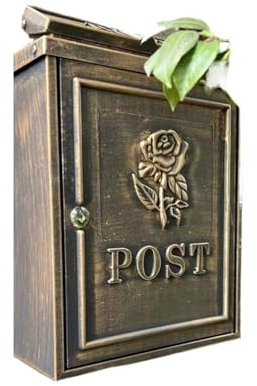 hixswnu Cassetta Postale Vintage a Parete in Stile Villa Inglese - Cassetta delle Lettere da Esterno Resistente alla Pioggia per soluzioni Creative per la Posta in Arrivo - Design Classico per la ca