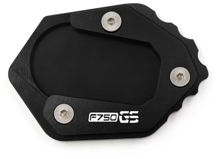 MCSLUBMH Motorrad Ständer Unterlage Für B&MW F850GS F 850 ​​GS F750GS F850 GS F 750 GS 2018-2023 Motorrad Zubehör Seitenständer Verlängerung Fußpolster(Black A)
