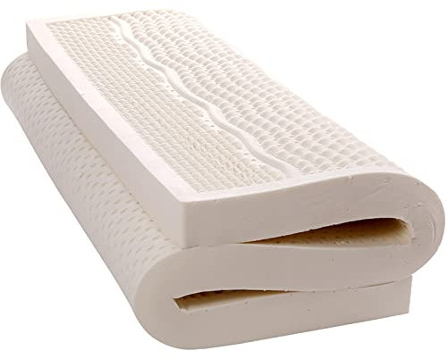 KUGGKKTP Matratzenauflage aus 7 Zonen, weich, 100% natürlicher Premium-Latex, zur Druckentlastung, Hotel-Premium-Futon-Matratzenauflage, 5 cm, 200 x 220 cm