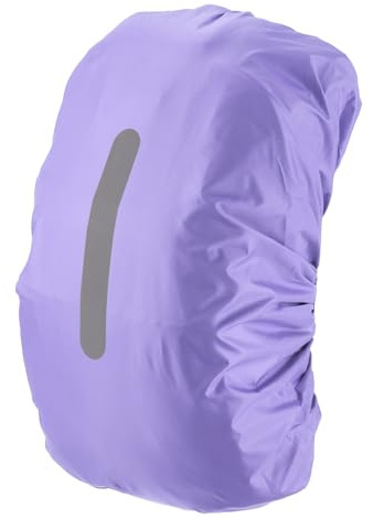 M METERXITY Waterproof Backpack Rain Cover, 15L-25L Waterproof Backpack Cover, Bag Rain Cover with a Vertical Reflective Strap for Hiking/Biking/Camping/Outdoor Traveling [Purple]