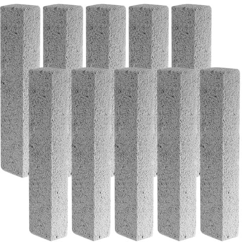 10 Stück Bimsstein für WC, Cleaning Block WC, Blöcke Bimsstein Reinigungsstein, Putzstein Entferner für Grillen Küche Bad Dusche WC Waschbecken Toilette-Reinigungssteine Bürsten(graue)
