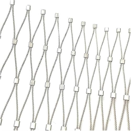 Rete a corda flessibile in acciaio inox Rete di recinzione in acciaio inossidabile, resistente, con connessioni a scatto, fori for rete di recinzione intrecciata flessibile for giardino agricolo Rete