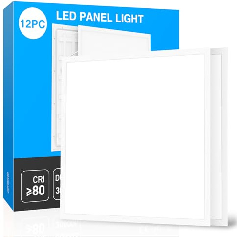 LASLUX LED Panel 60x60cm Einbauleuchte 40W 3000K/4000K/6500K CCT - 5600lm - IP44 Rasterdeckenlampe mit Metallrückseite - flimmerfrei Büro Deckenleuchte für Gewerbe & Feuchträume (12)