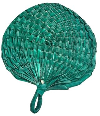 alloneslife Artisanal Natural Fan Handmade Light Weight Elegant Palms Leaf Handheld Fan For Indoor Cooling Traditional Festival