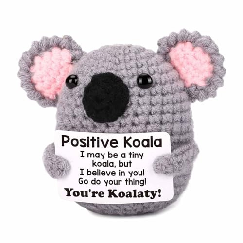Koala Kuscheltier,Positive Kartoffel,Positive Potato,Aufmunterung Geschenke,Gute Besserung Geschenke,Mutmacher Geschenk,Inspirierende Handgemachte Strickwolle Potato Puppe für Freunde Familie