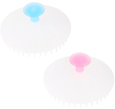 Abaodam 2 Stück Shampoo Kopfhautbürste für Damen Handliche Nass Trockenbürste Sanfte Peeling Massagefunktion zur Haarreinigung und Durchblutungsförderung Zufällige Farbe Zufällige Farbe