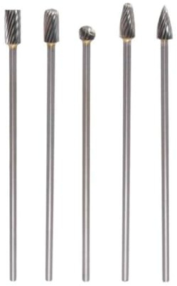 Opatiny 5 Stück 3 x 6 x 100 mm lange Einzelschnitt-Vollhartmetall-Frässtifte für Metallarbeiten, Holzschnitzereien und Schmuckherstellung
