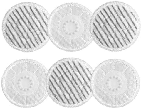6PCS Microfiber Steam Mop Replacement Pads for Shark S6002UK S7201UK Steam Mop, Reusable Steam & Scrub All-in-One Cleaning Pads, Scrubbing and Sanitizing Rotating Power Pads for All Sealed Hard Floors