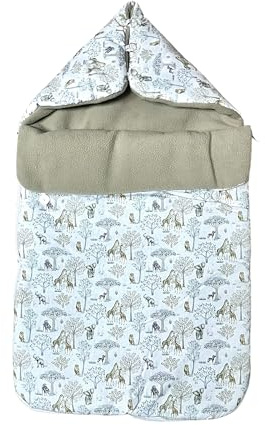 Saco Capazo Bebé Invierno Universal 75x40 cm – Manta Envolvente de Algodón Suave y Transpirable – Apto para Carrito, Cuna y Silla de Paseo – Fabricado en España
