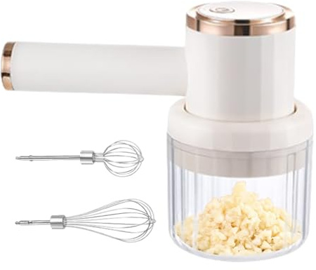 Lunaobrik Pressa aglio Elettrico | Tritatutto Elettrico 300 ml Ricaricabile USB,Tritatutto Verdure Multifunzione - per Cipolla Carne Verdure Frutta Noci Purea e Preparazione