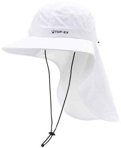 TOP-EX Sonnenhut mit breiter Krempe und Nackenschutz, kühlend, Weiß XL/XXL