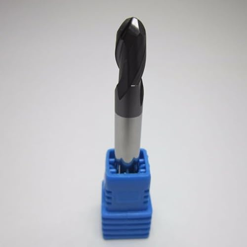 Fresa a punta sferica in carburo, diametro 6 mm, HRC45, con 2 scanalature e raggio R3,0 mm, per lavorazione generale di acciaio e acciaio legato