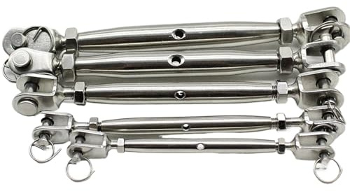 10Pc M5-M12 304 Stainless Steel Heavy Duty Marine Sailboat Rigging Screw Closed Body Jaw Turnbuckle(M12)