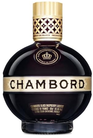 Chambord Licor de Frambuesa Negra, Sabor Dulce y Afrutado, 16,5% Vol. de Alcohol, 500 ml