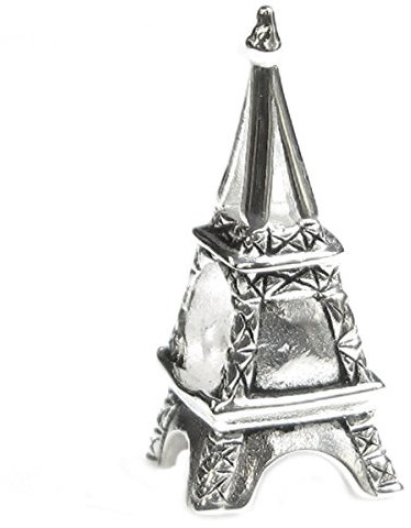 Queenberry 925 Sterling Silber Frankreich Wahrzeichen Paris Eiffelturm Perle Charm für europäische Geschichtenanhänger 3 mm Schlangenketten-Armbänder