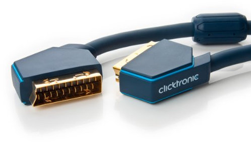 Clicktronic Casual Câble SCART (Péritel) (câble de raccordement RVB entièrement câblé) 3 m