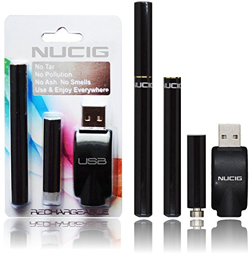NUCIG UK Brand Premium Rechargeable Electronic Cigarette Starter Kit | Electric Cigarette Starter Kit | e Cigarette kit (BLACK)