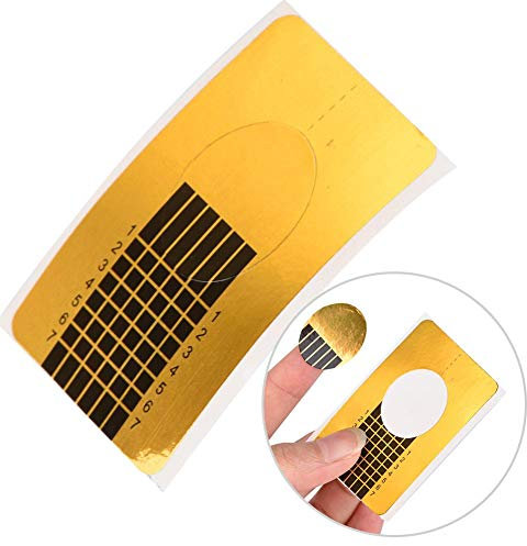 50pcs Allungamento Unghie,Punta dell'unghia UV Gel Estensione Guida Forma Sticker,Sagome per unghie,Estensione Modello Cartine,Manicure Accessorio