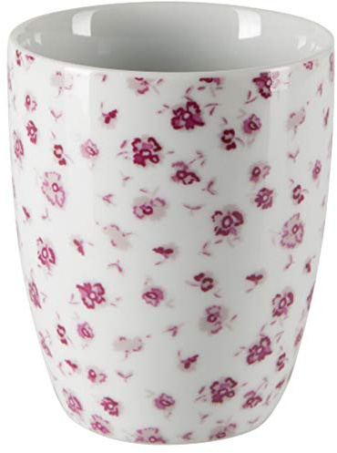 Spirella colección, portacepillos de dientes ø8,2 x 9,8 cm, porcelana, rosa Zahnputzbecher Zahnbürstenhalter Eve Keramik 8,2x9,8 cm Weiß, Porzellan, Pink, Ø8.2 X 9.8 cm