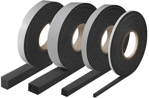 Parotec Kompriband Fugendichtband Fensterdichtband 20 mm - Anthrazit | Expandiert 4mm->20mm, Bandbreite 20mm, Länge 8 lfm, Dichtungsband, Quellband, Trockenbau, Dichtband