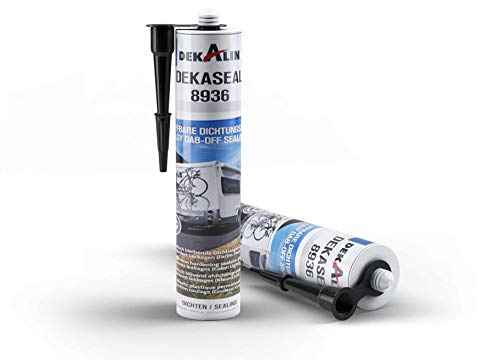 2x Dekalin Dichtmasse Dekaseal 8936 haftstarker Kleb- und Dichtstoff 310ml, schwarz, 2 x 310 ml