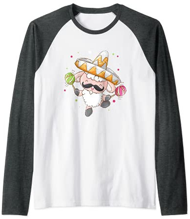 Mouton Avec Maracas Musique Mexicaine Fiesta Percussion Manche Raglan