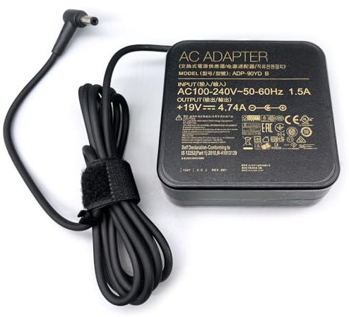 19V 4.74A 90W AC Adapter ADP-90YD B PA-1900-30 Charger Compatible for ASUS A52F A53E A53S S53U F555LA K52F K53S N550 N56 R510C K550LA K55A K55N VivoBook Laptop Power Supply (DC Plug Size: 5.5*2.5mm)