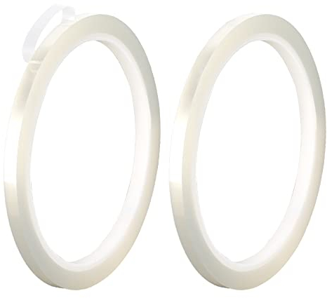 SAVITA 2 Rollos Cinta Resistente al Calor, Rollos Cintas Térmicas Transparente, Cinta Aislante Transparente para Sublimación Cinta de Transferencia de Calor para Bricolaje y Manualidades?5mm?