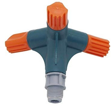 Arroseur de jardin Arrosage Pulvérisateur Jardin 1/2 filetage mâle rotatif à trois bras d'eau Sprinkler Agriculture arrosage automatique 360 ​​degrés 1 Pc irrigation par aspersion ( Color : Black )