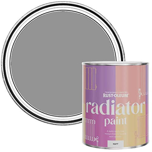 Rust-Oleum Grey Heat Resistant Radiator Paint in Matt Finish - Pitch Grey 750ml (SHDRCT1178)
