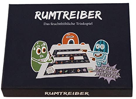 RUMTREIBER - Das geniale Partyspiel | Jede Partie einzigartig | zufällig generiertes Spielfeld | das etwas andere Kartenspiel | JGA | lustiges Geschenk für alle
