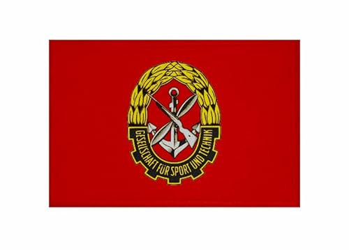 U24 Aufnäher DDR GST Fahne Flagge Aufbügler Patch 9 x 6 cm