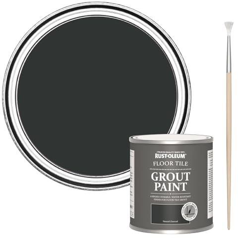 Rust-Oleum Ultra-Durable Black Floor Tile Grout Paint - Natural Charcoal (Black) 250ml