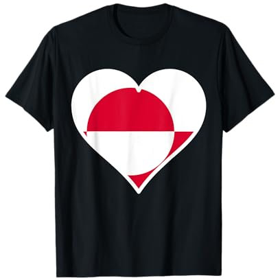 Grönland Flagge Herz Grönland Geschenke Liebe Grönland T-Shirt