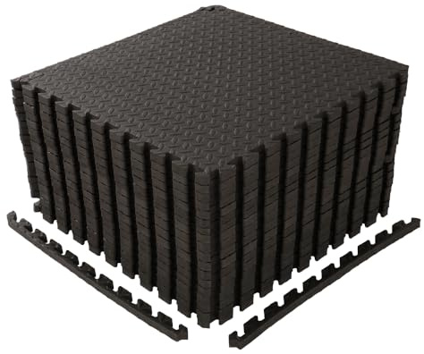 LEADZM 18-72 Bodenschutzmatte Set, Schutzmatten, 60 x 60 x 1 cm, EVA Turnmatten, Gymnastikmatten, Puzzlematten, Sportmatten, Trainingsmatten (72)