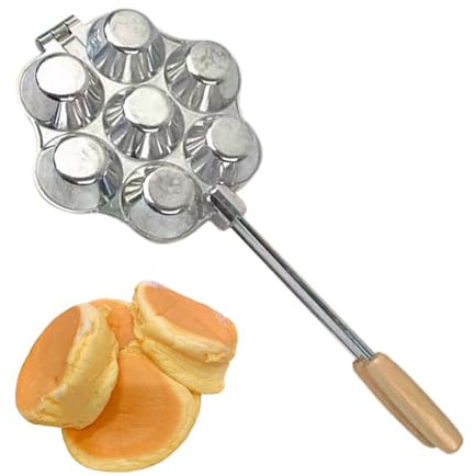 Decorhome Molde antiadherente de aluminio con 7 ranuras en forma de taza para magdalenas de brownies, moldes para cupcakes y gofres