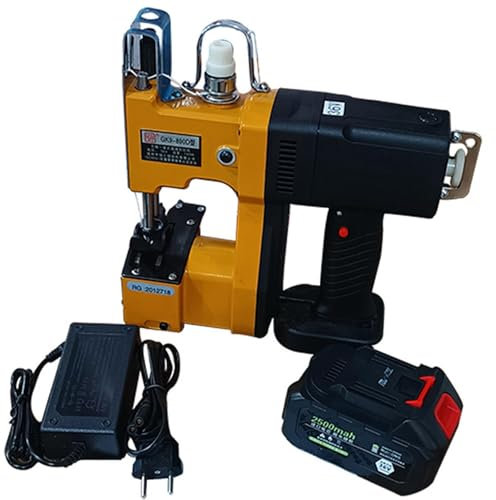 MNBVH Máquina De Coser Portátil,máquina De Cierre De Bolsas Eléctrica,cosedora De Costura Portátil Inalámbrica con Batería De Capacidad,para Saco De Bolsa De Piel De Serpiente Tejida
