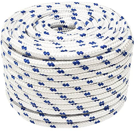 LAPOOH Bootsseil Weiß 12 mm 100 m Polypropylen, Ankerleine, Boot Fenderleine, Festmacherleine, Tauwerk, Kletterseil, Wurfleine, Schaukelseile, Schwimmleine