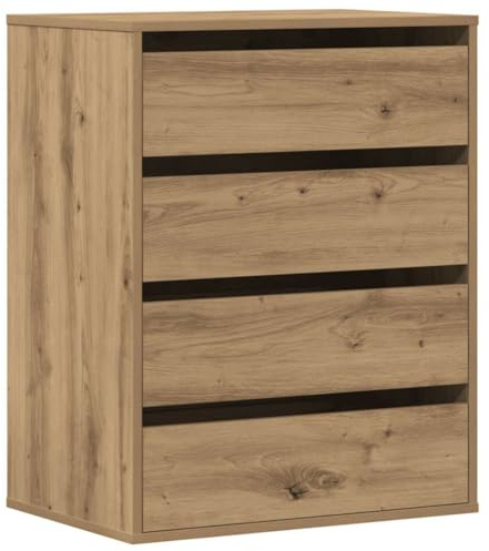 vidaXL Ladekast 60x41x76 cm bewerkt hout artisanaal eikenkleurig