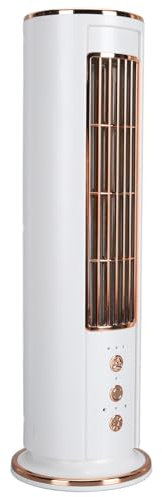 Ventilateur Tour pour Chambre à Coucher, Ventilateur de Table Oscillant à Refroidissement Rapide avec 3 Vitesses, Ventilateur sur Pied Silencieux sans Pales pour la Maison