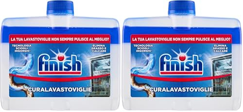 Finish Curalavastoviglie Raccomandato da Napisan, Additivo per una Lavastoviglie Pulita dai Residui di Grasso e Calcare, 250ml (confezione da 2)